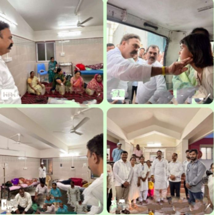 *तळिये गावात गॅस्ट्रोचा उद्रेक; ५५९ नागरिक बाधित* *१५० रुग्णांवर विविध शासकीय रुग्णालयांत उपचार; रणजितसिंह नाईक निंबाळकर, आमदार सचिन पाटील यांची रुग्णांची भेट*