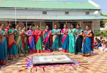 मुधोजी प्राथमिक विद्यामंदिरात भोंडल्याचा उत्साहात उत्सव साजरा.