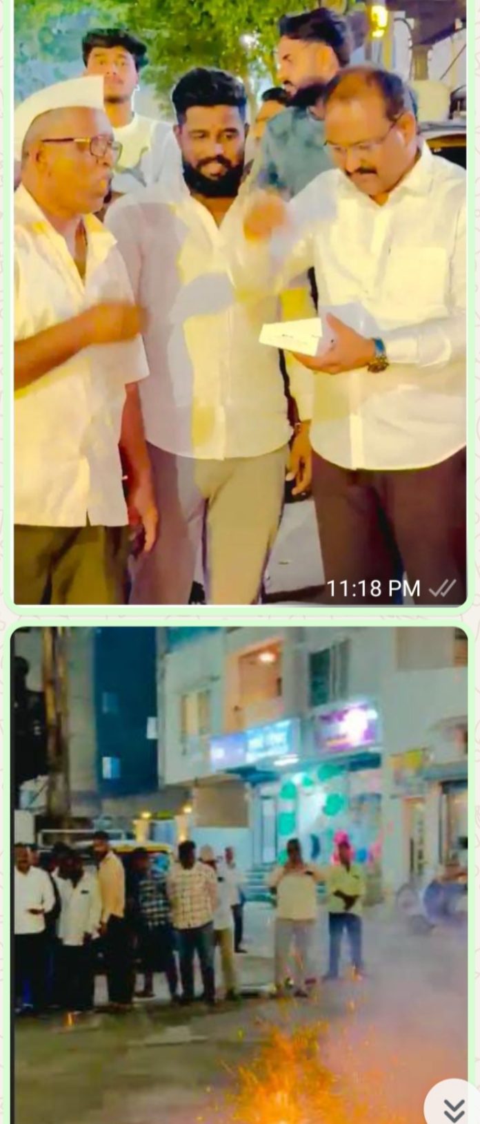 माजी खासदार रणजितसिंह नाईक निंबाळकर यांची  जिल्हा बँकेचे बिनविरोध संचालक  झाल्याच्या प्रित्यर्थ नगरसेवक संदीप चोरमले यांच्याकडून पेढे वाटून व फटाक्यांची आतषबाजी करत भव्य आनंदोत्सव साजरा