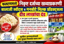 फलटणमध्ये निकृष्ट दर्जाच्या खव्याप्रकरणी बालाजी स्वीट्स व गनबोटे मिल्क प्रॉडक्ट्सला दीड लाखांचा दंड अन्न सुरक्षा व मानदे कायद्याच्या उल्लंघनप्रकरणी न्यायनिर्णय अधिकाऱ्यांचा आदेश; विक्रेता व उत्पादकावर संयुक्त दंडाची कारवाई